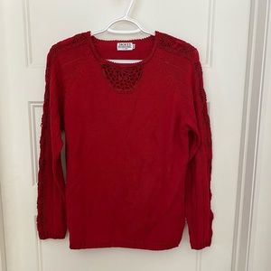 Vintage MOFFI International sweater Red with pretty design